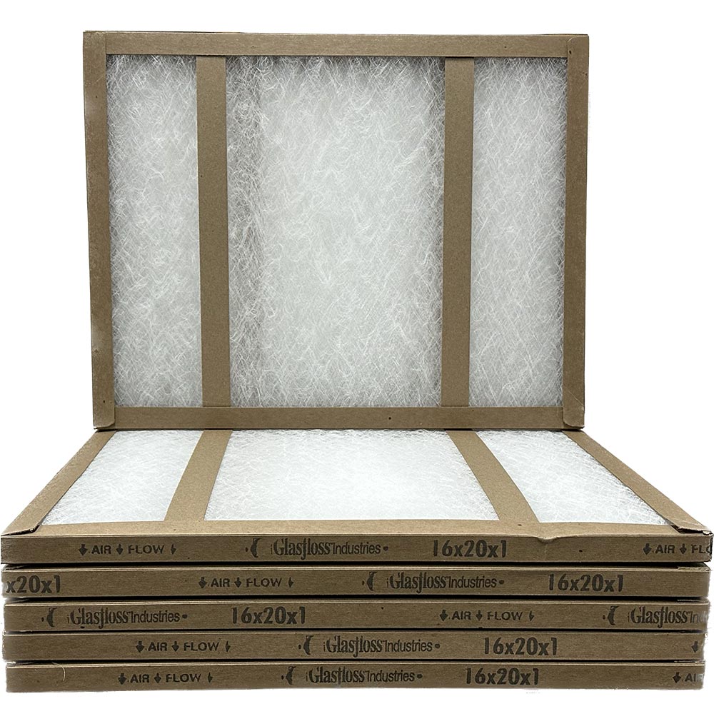 16x20x1 Economy Air Filter GDS Series by Glasfloss - Box of 6 | Air ...